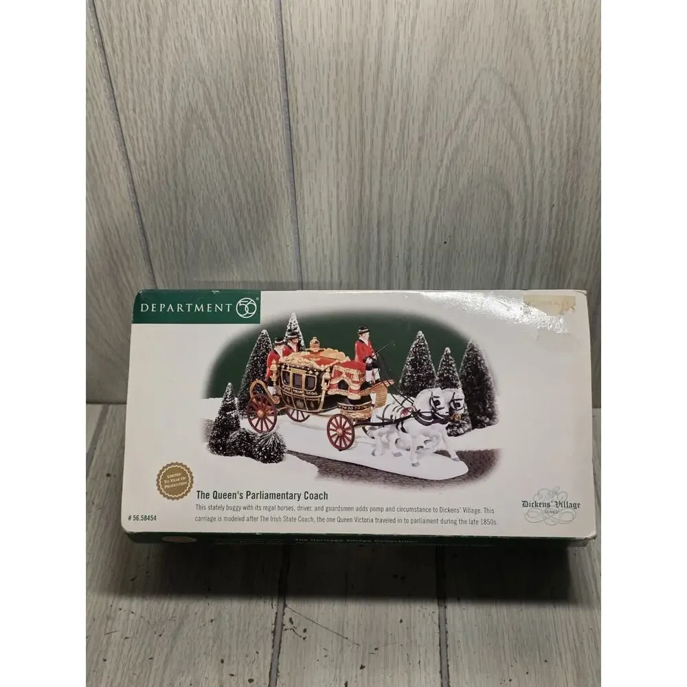 Vtg Department 56 Dickens Village Series The Queens Parliamentary Coach 58454